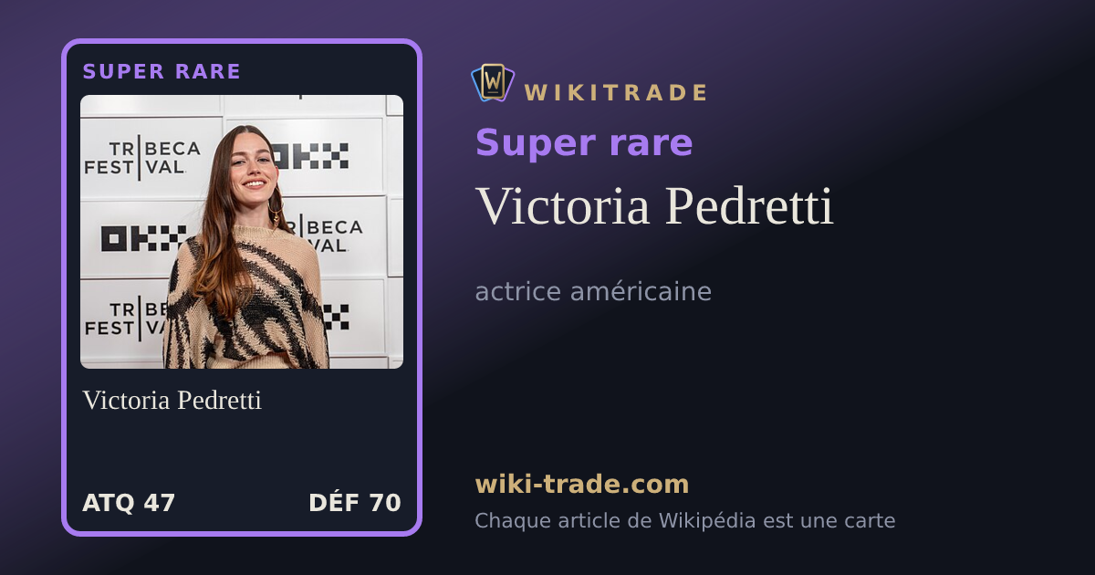 Victoria Pedretti — carte Super rare