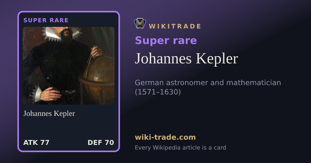 Johannes Kepler — Super rare card