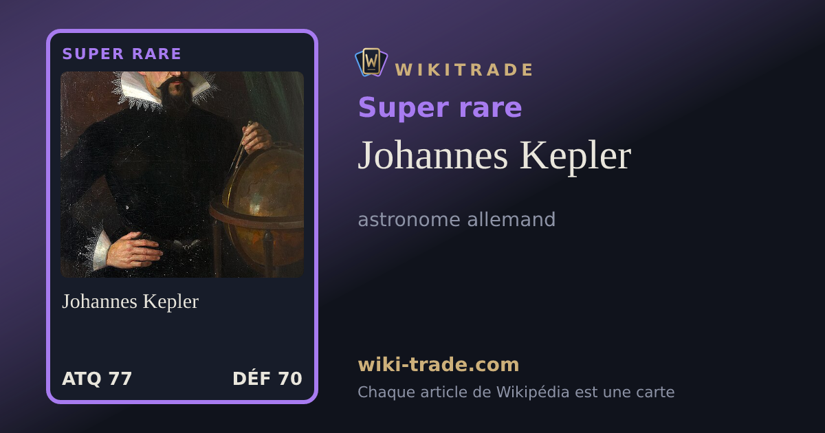 Johannes Kepler — carte Super rare
