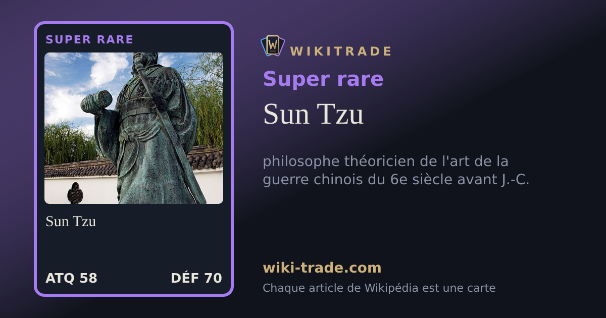 Sun Tzu — carte Super rare