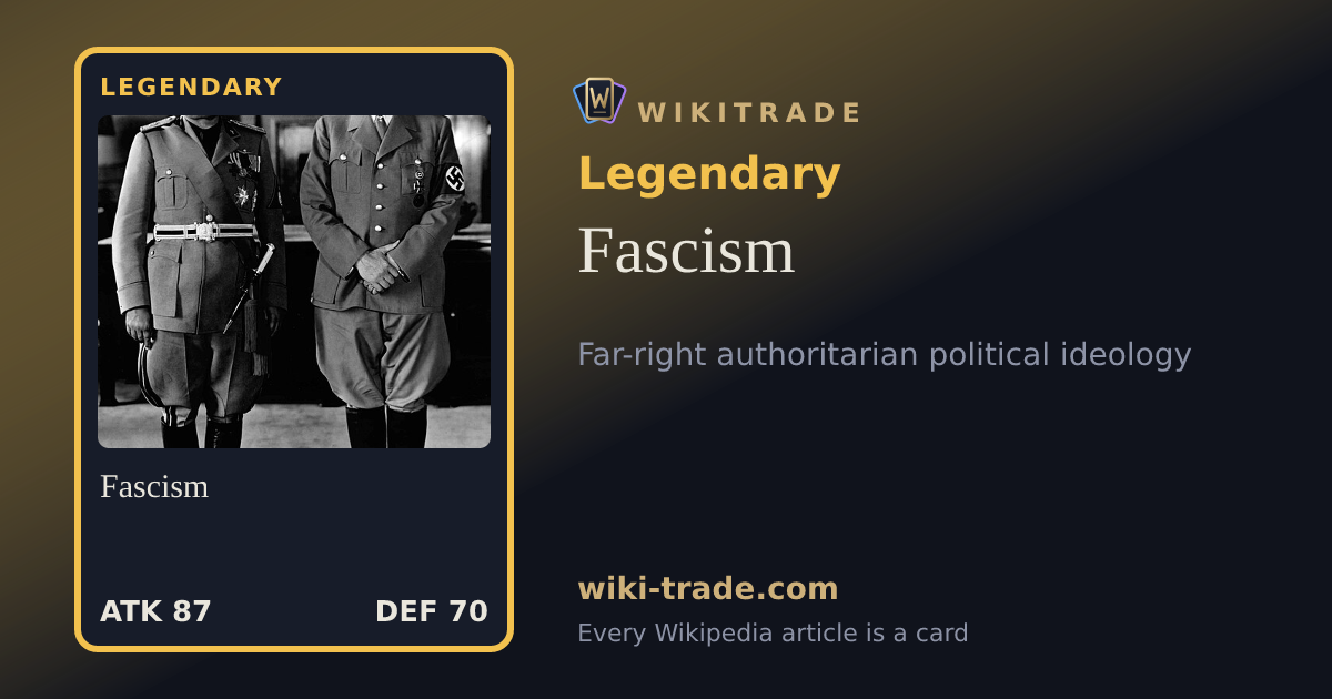 Fascism — Legendary card