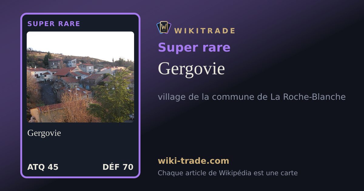 Gergovie — carte Super rare