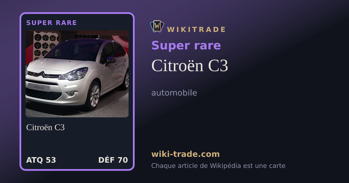 Citroën C3 — carte Super rare