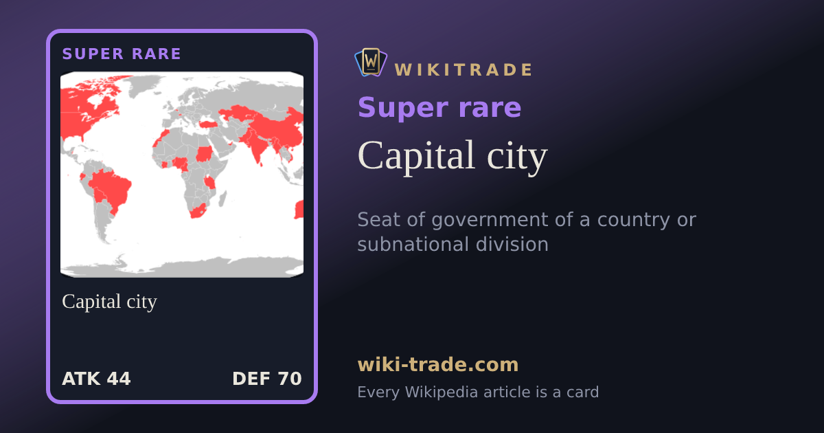 Capital city — Super rare card