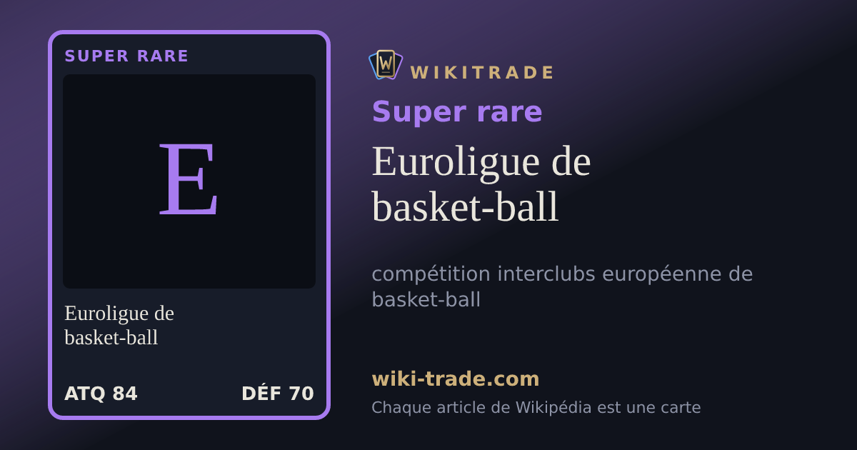 Euroligue de basket-ball — carte Super rare