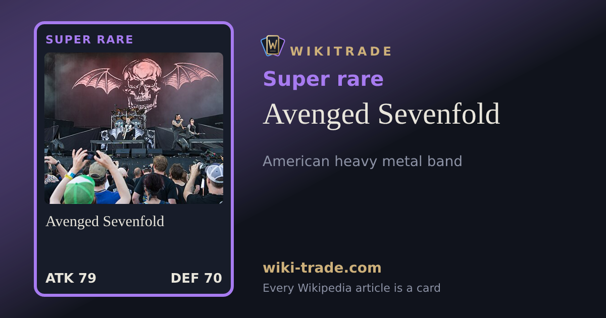 Avenged Sevenfold — Super rare card