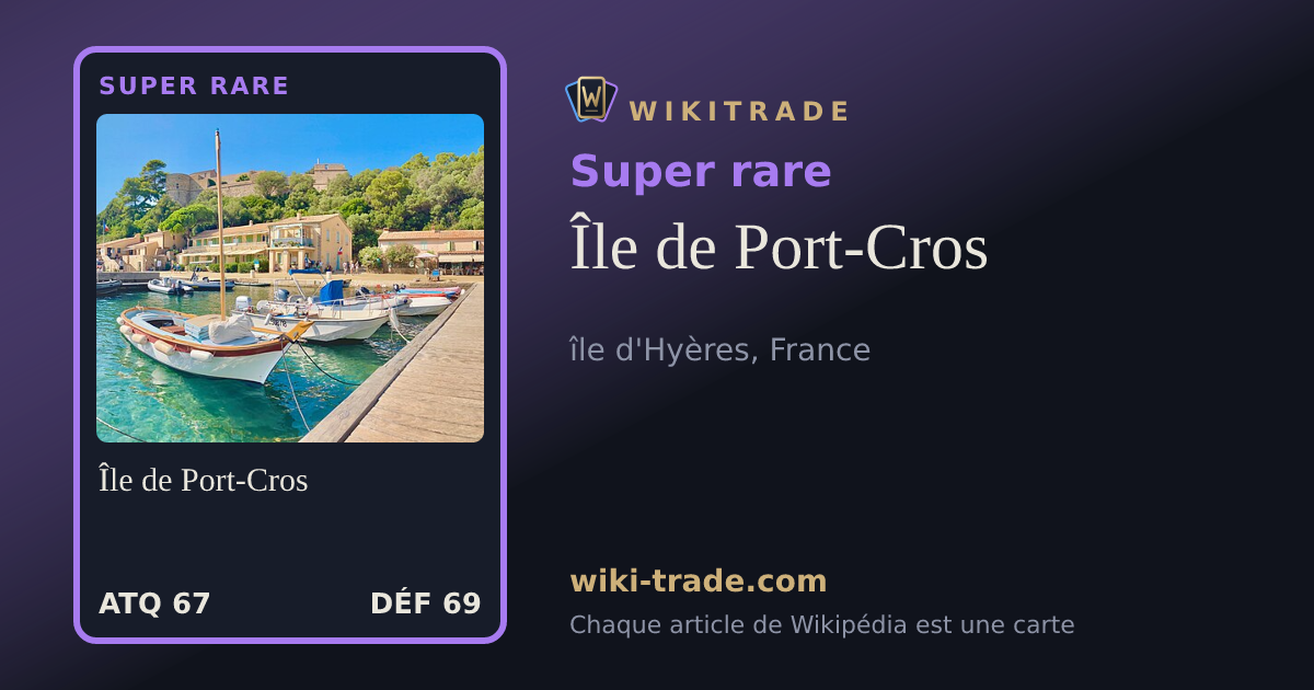 Île de Port-Cros — carte Super rare