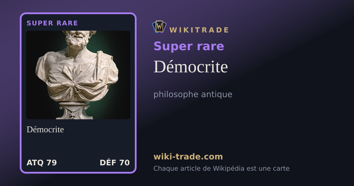 Démocrite — carte Super rare