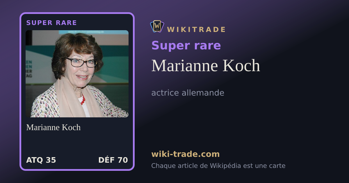 Marianne Koch — carte Super rare