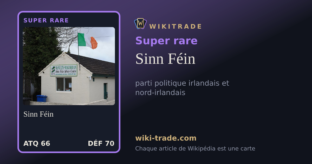 Sinn Féin — carte Super rare
