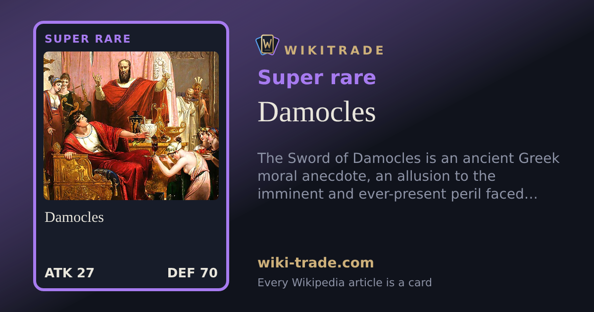 Damocles — Super rare card