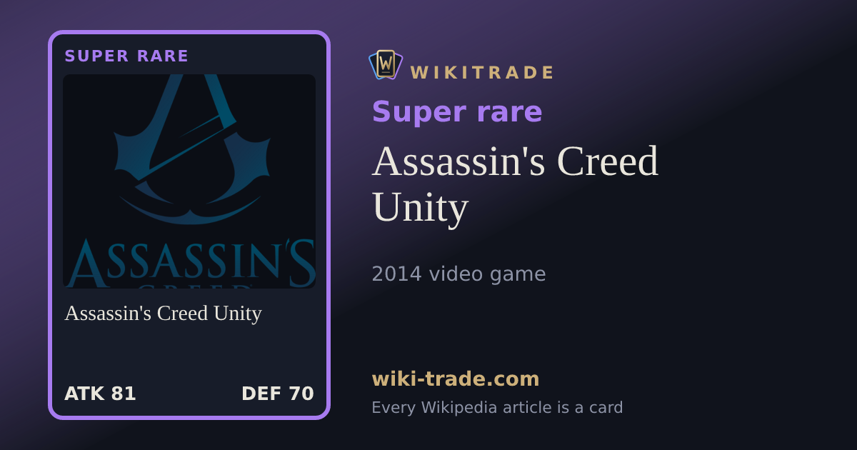 Assassin's Creed Unity — Super rare card