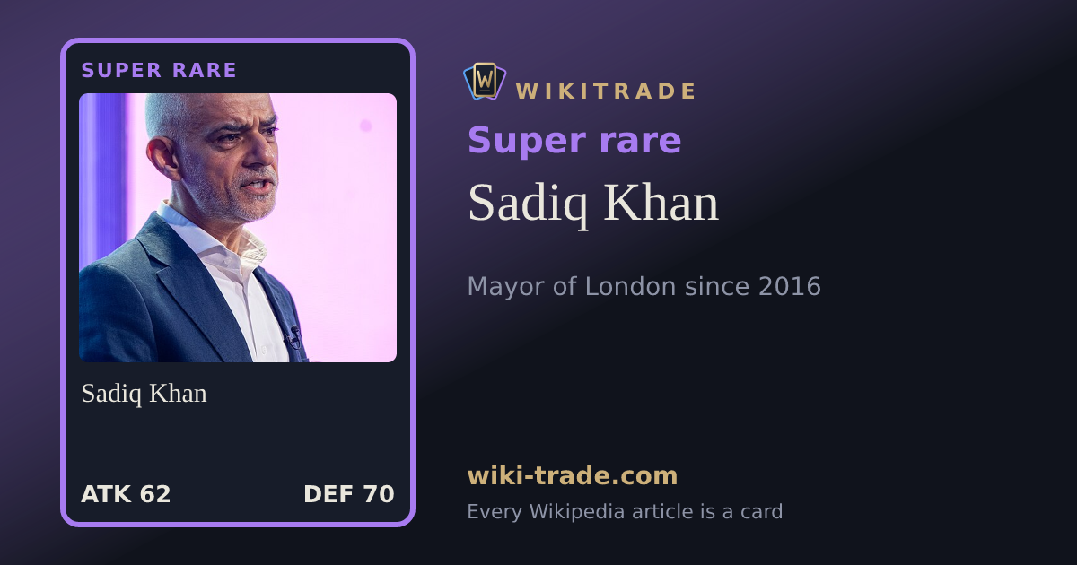 Sadiq Khan — Super rare card