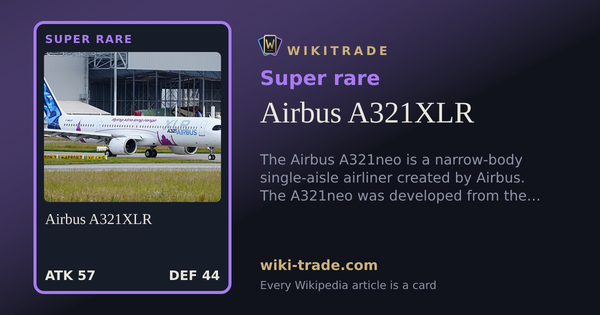 Airbus A321XLR — Super rare card