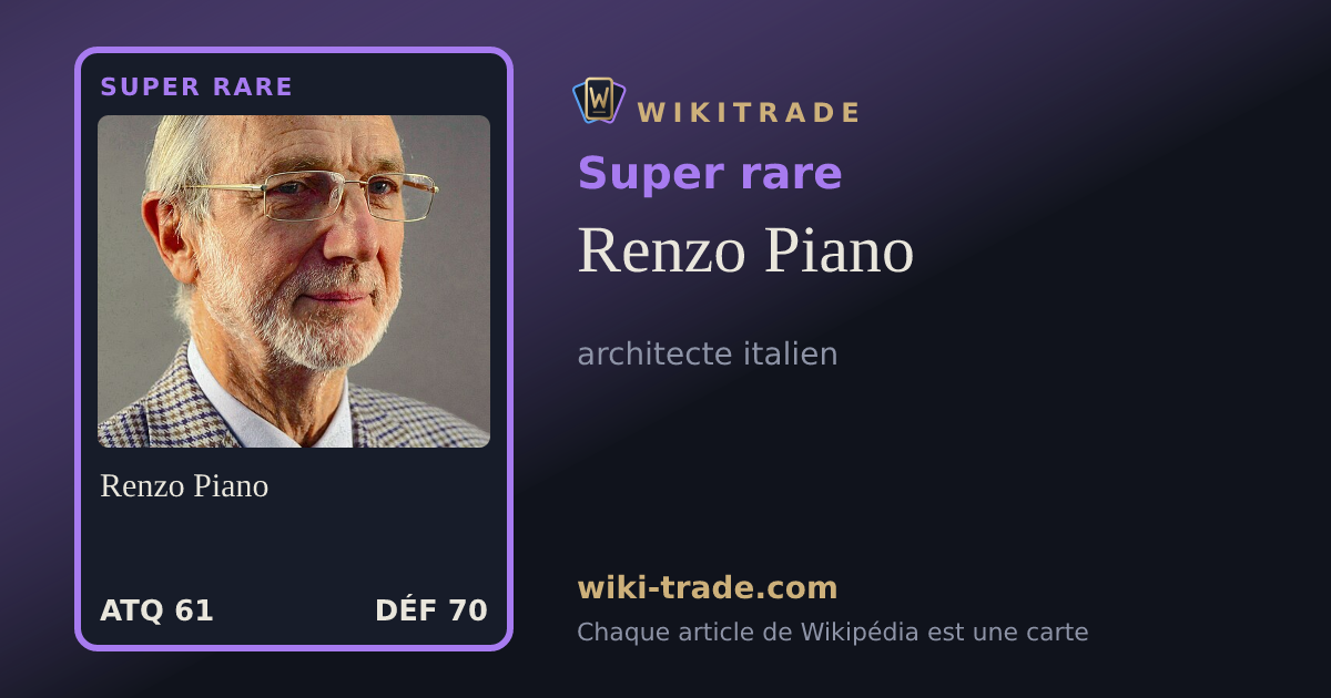 Renzo Piano — carte Super rare