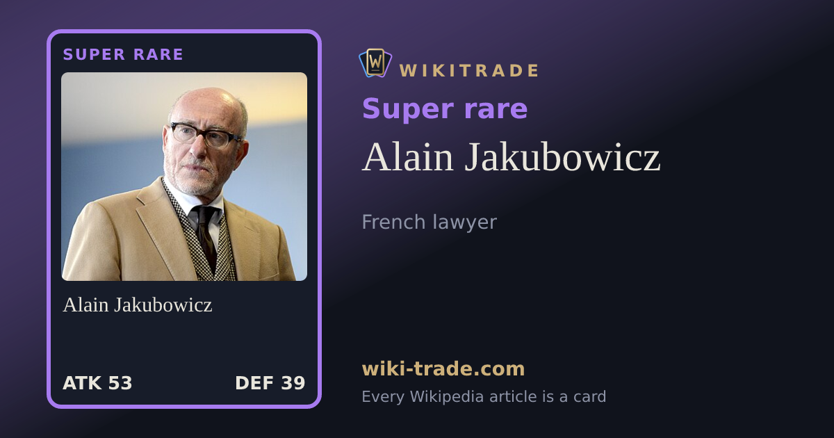 Alain Jakubowicz — Super rare card