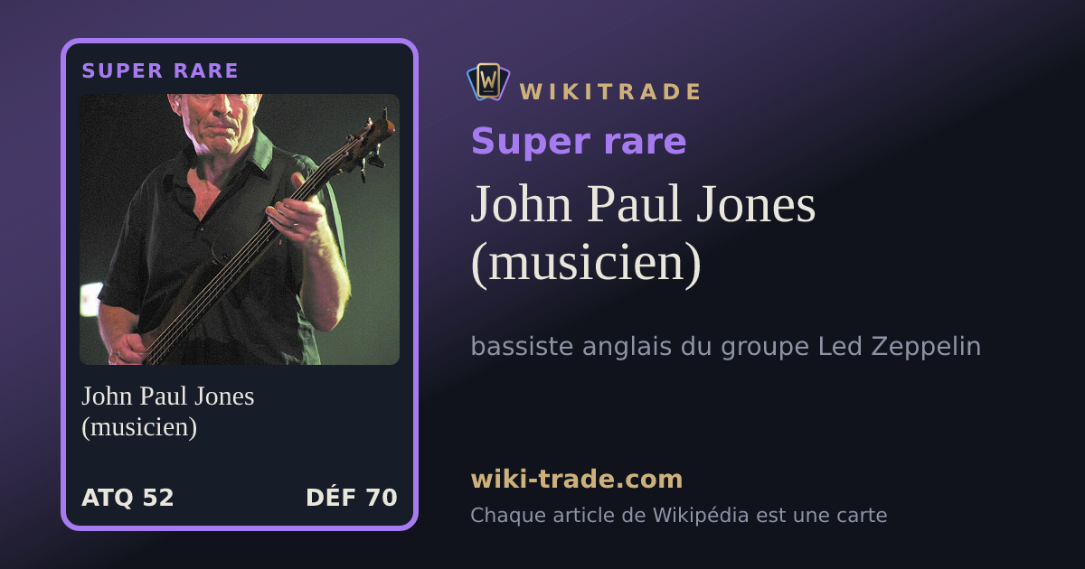 John Paul Jones (musicien) — carte Super rare