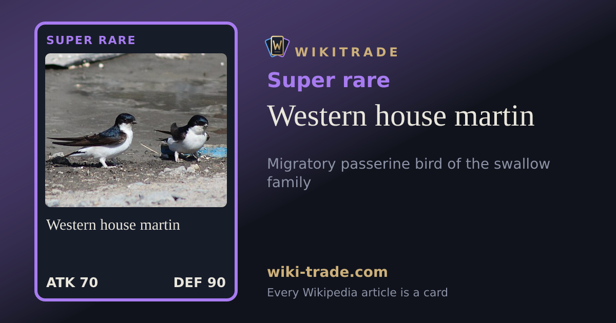Western house martin — Super rare card