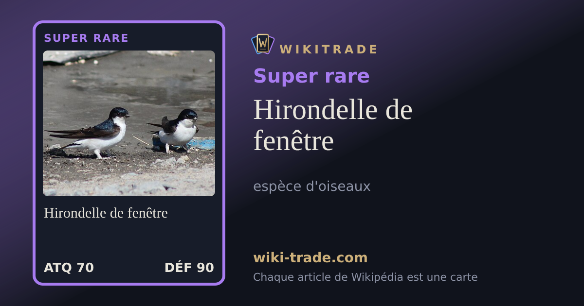 Hirondelle de fenêtre — carte Super rare