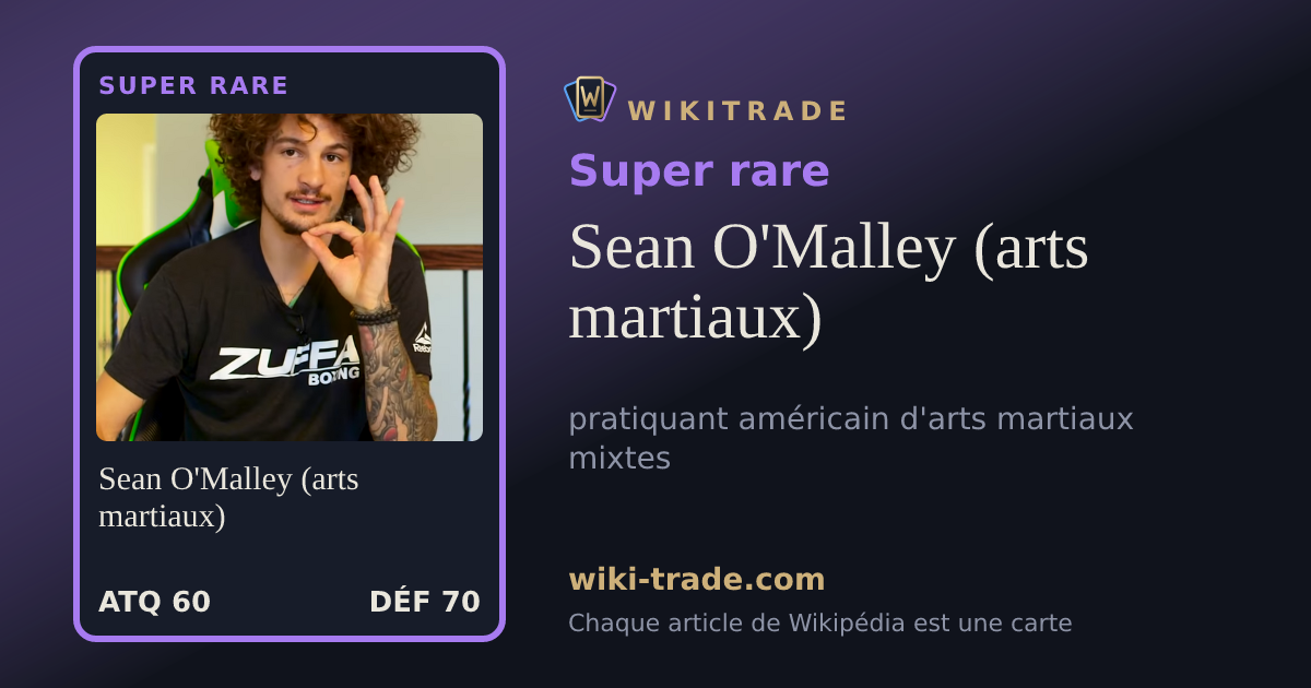 Sean O'Malley (arts martiaux) — carte Super rare