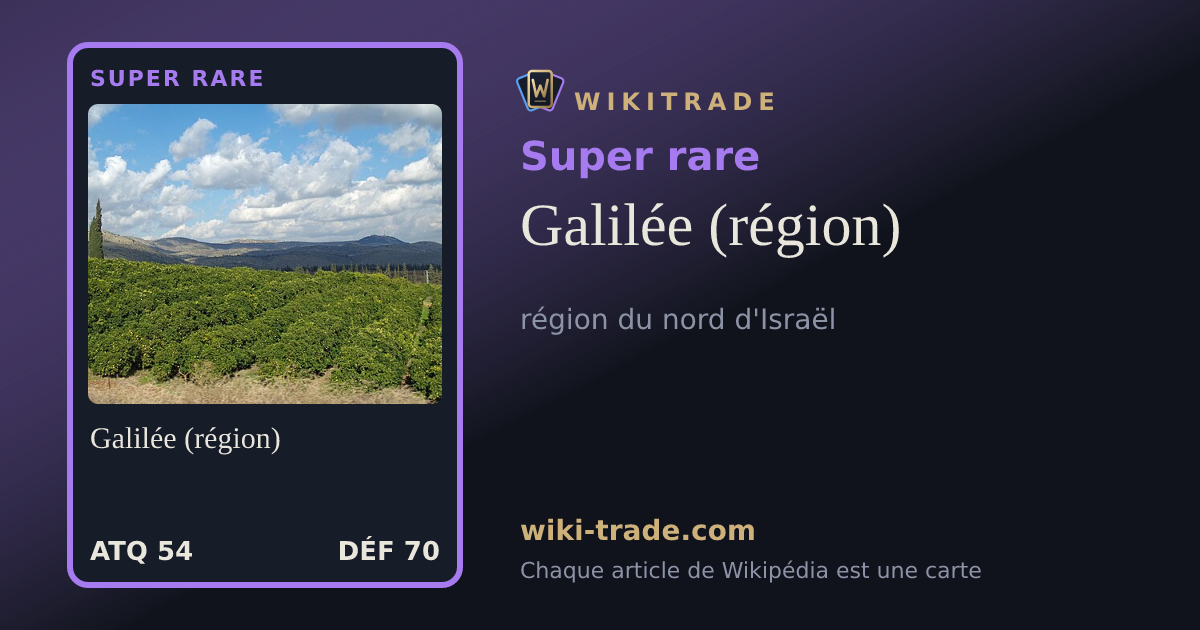 Galilée (région) — carte Super rare