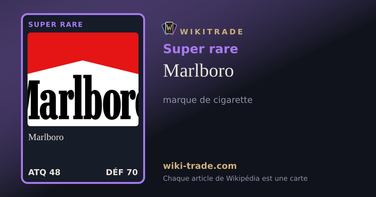 Marlboro — carte Super rare