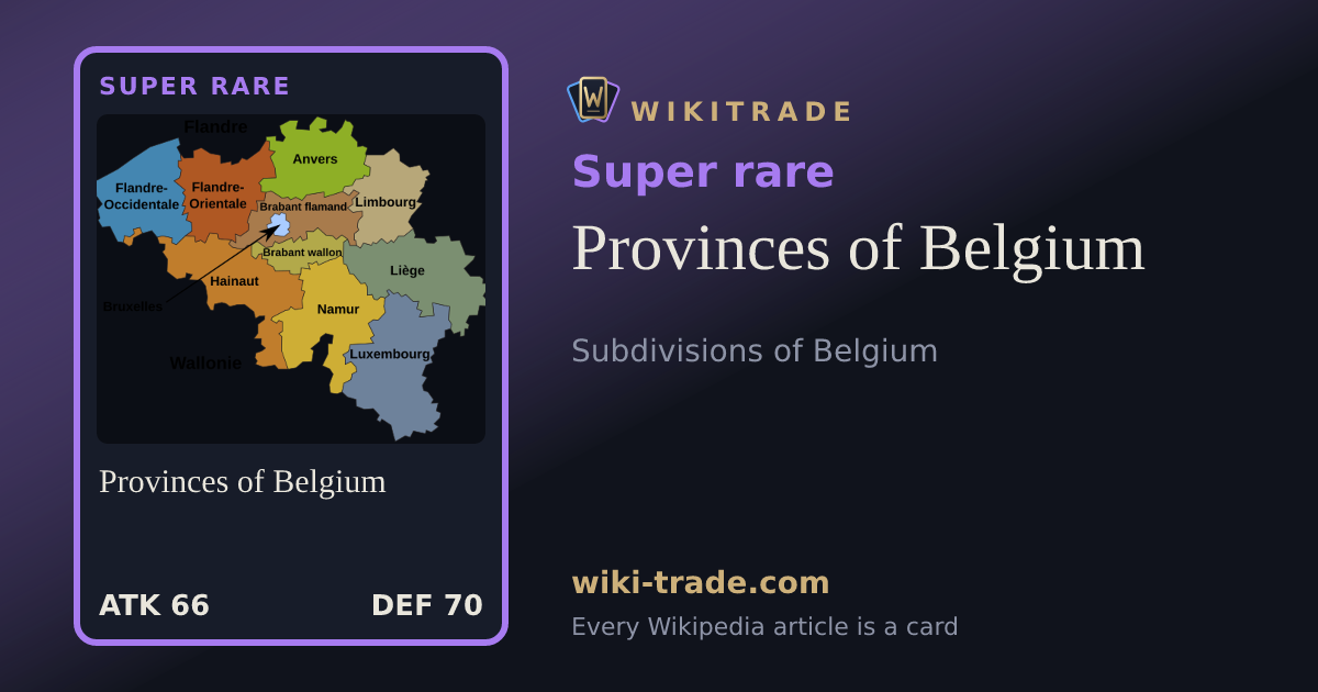 Provinces of Belgium — Super rare card