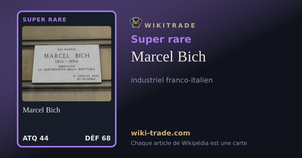 Marcel Bich — carte Super rare