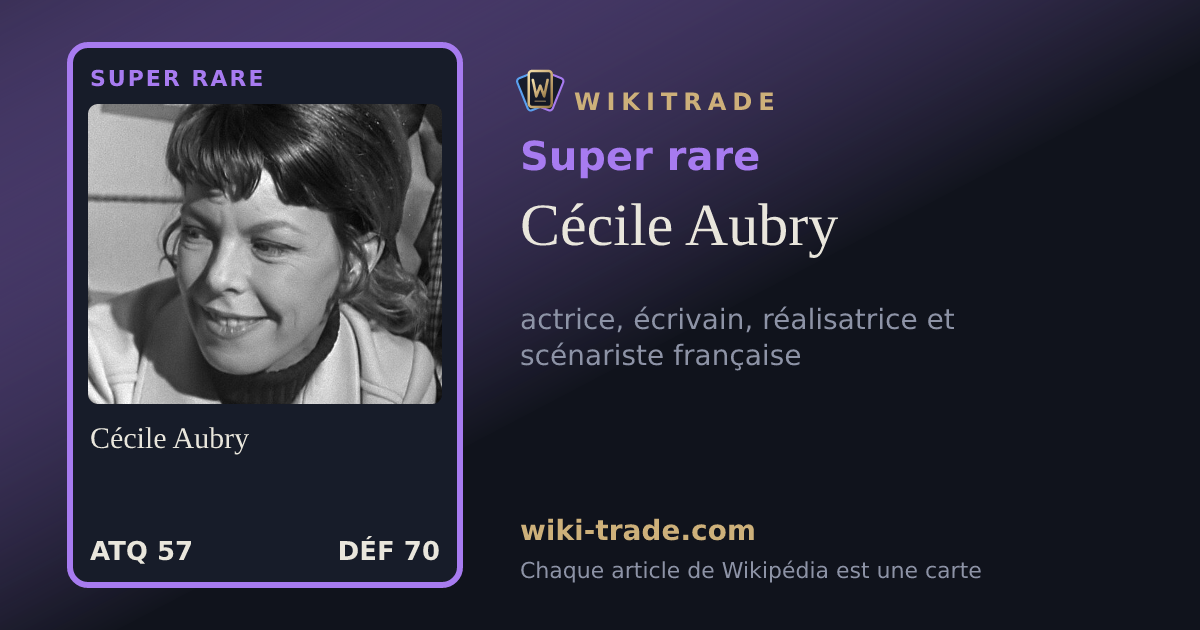 Cécile Aubry — carte Super rare