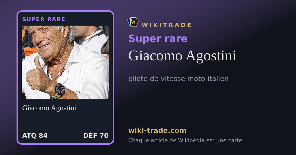 Giacomo Agostini — carte Super rare