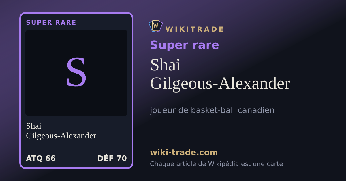 Shai Gilgeous-Alexander — carte Super rare