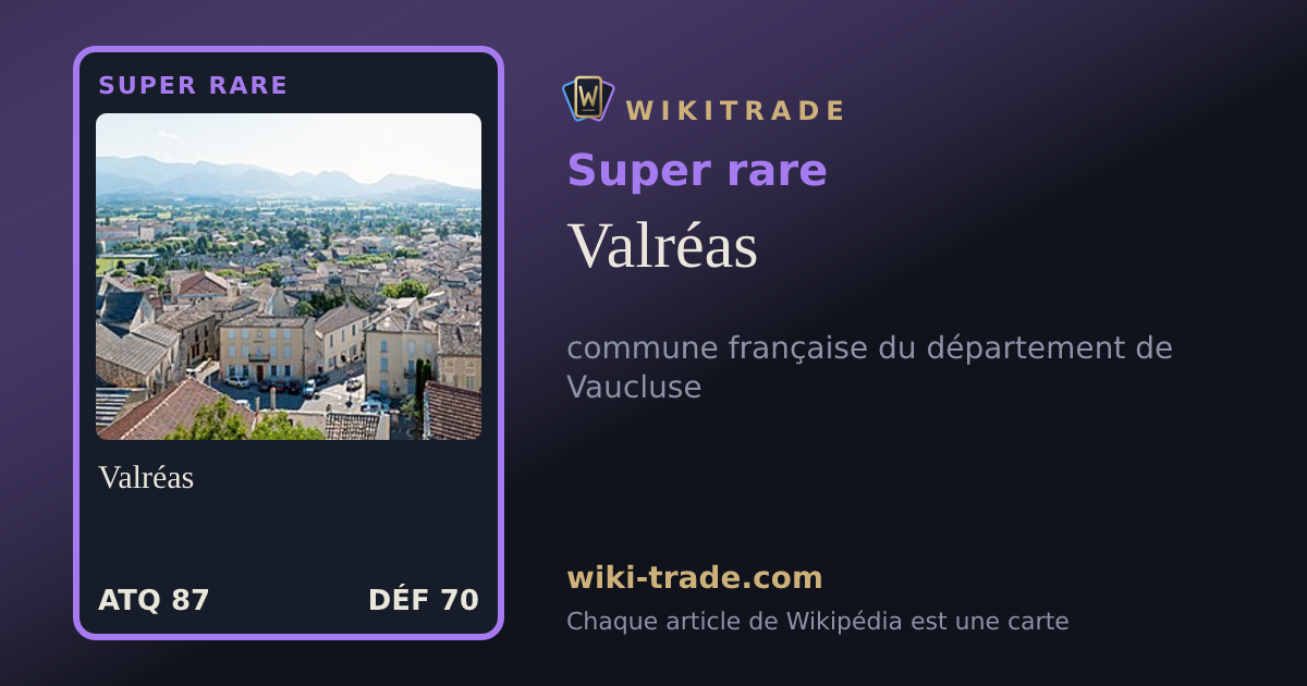 Valréas — carte Super rare