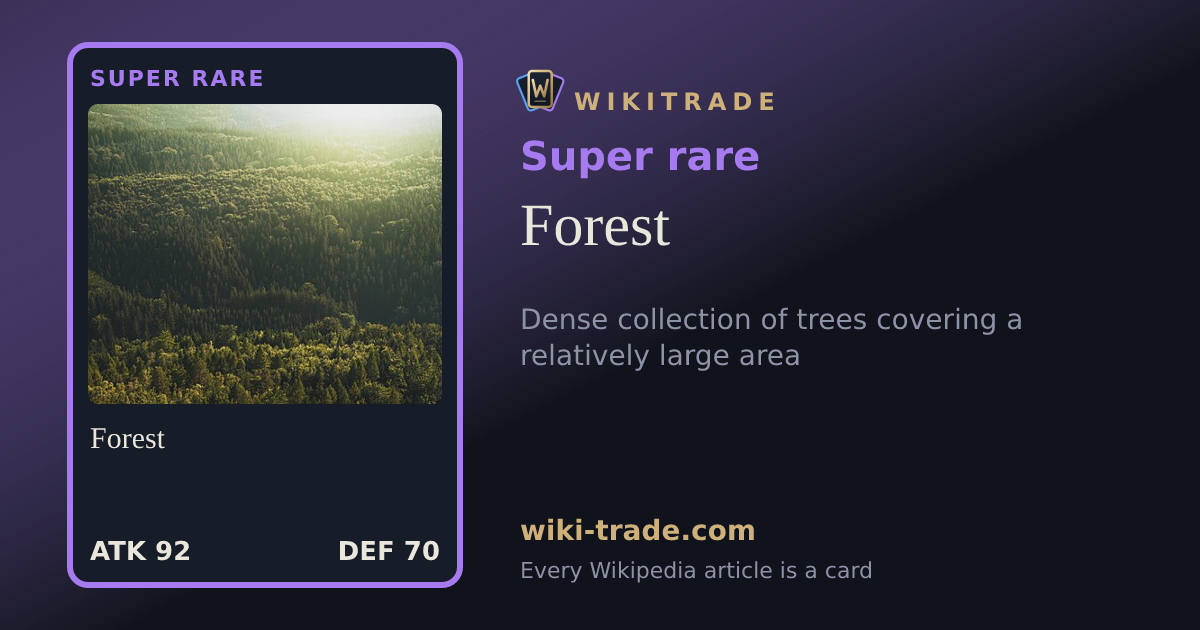 Forest — Super rare card