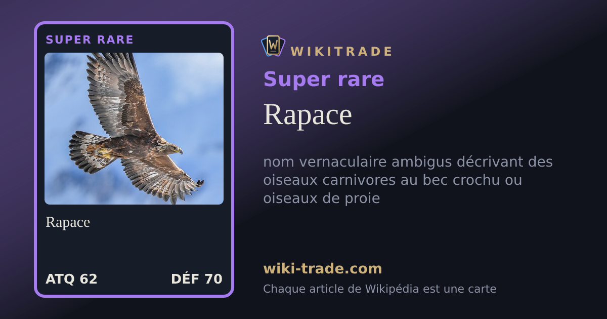 Rapace — carte Super rare