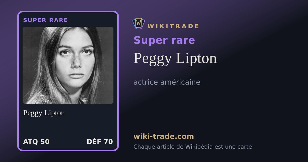 Peggy Lipton — carte Super rare