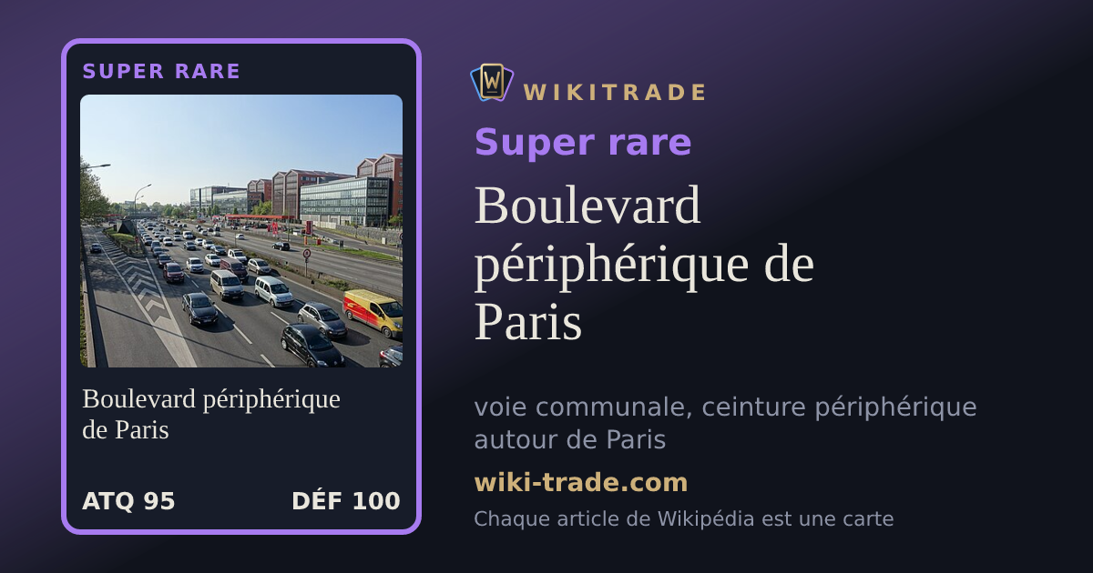 Boulevard périphérique de Paris — carte Super rare