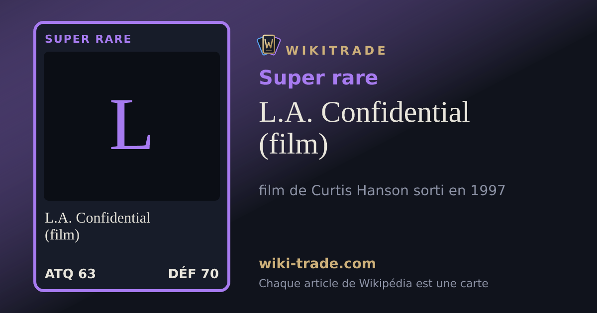 L.A. Confidential (film) — carte Super rare