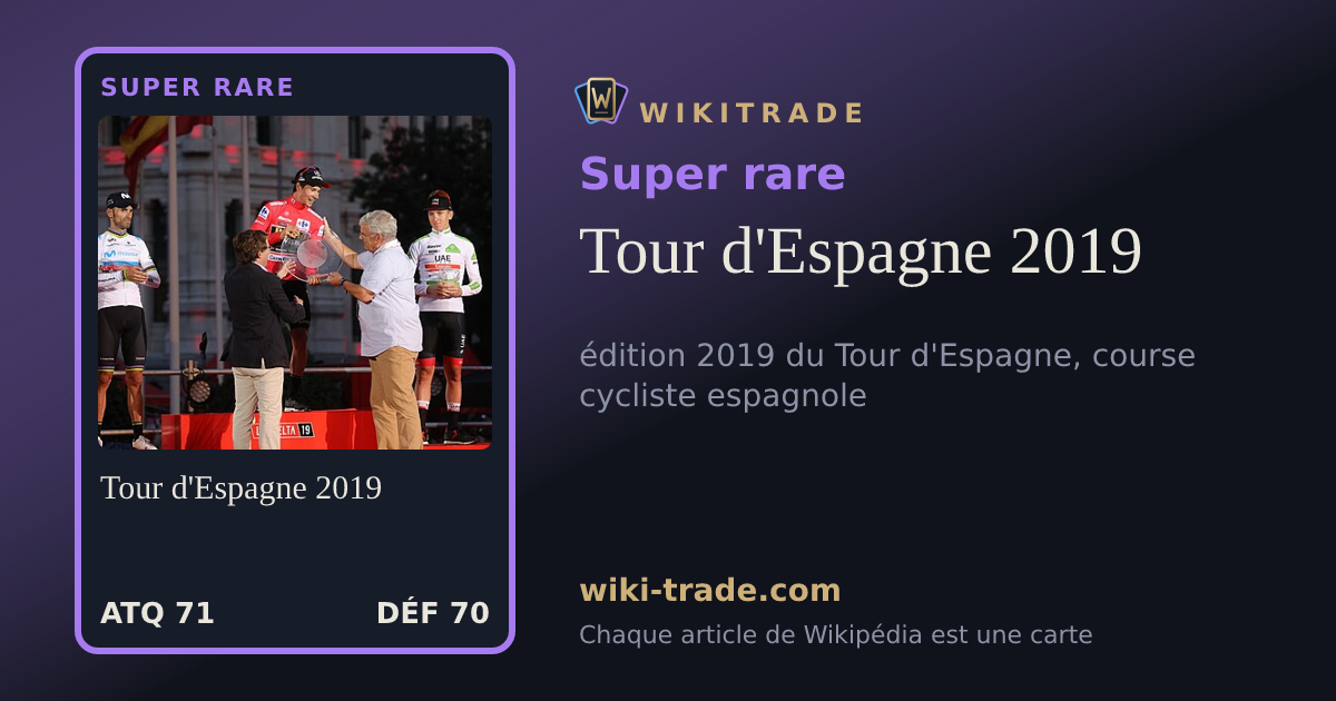 Tour d'Espagne 2019 — carte Super rare