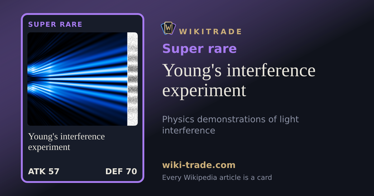 Young's interference experiment — Super rare card