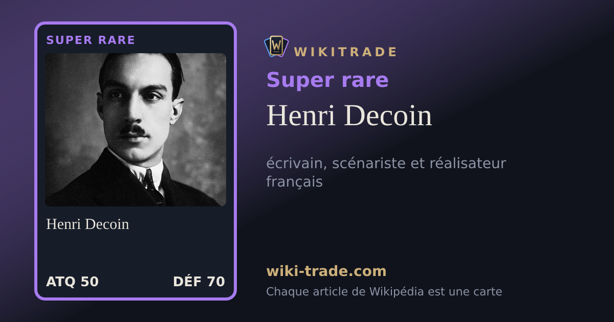 Henri Decoin — carte Super rare