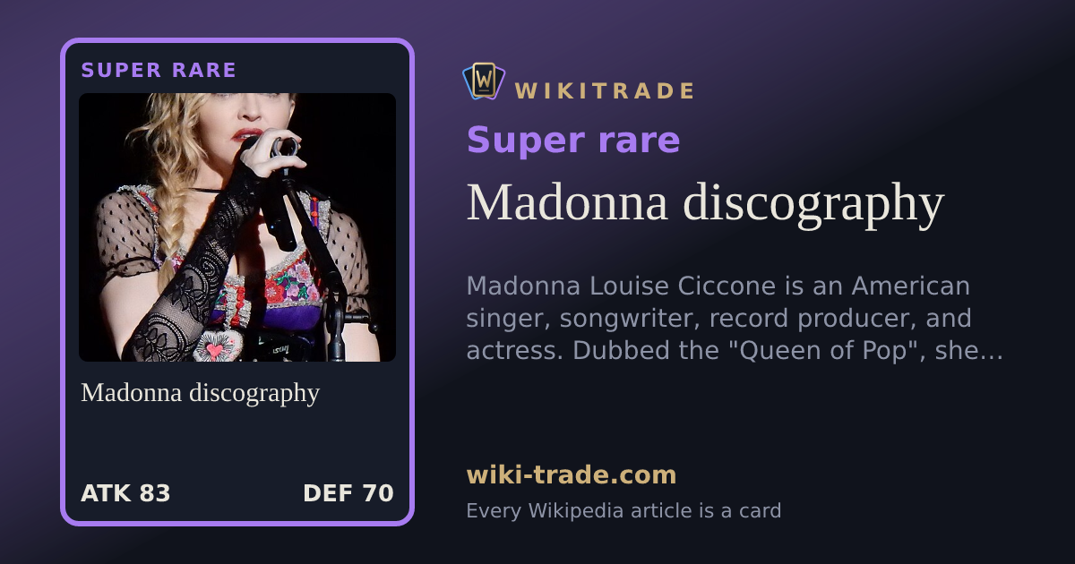 Madonna discography — Super rare card