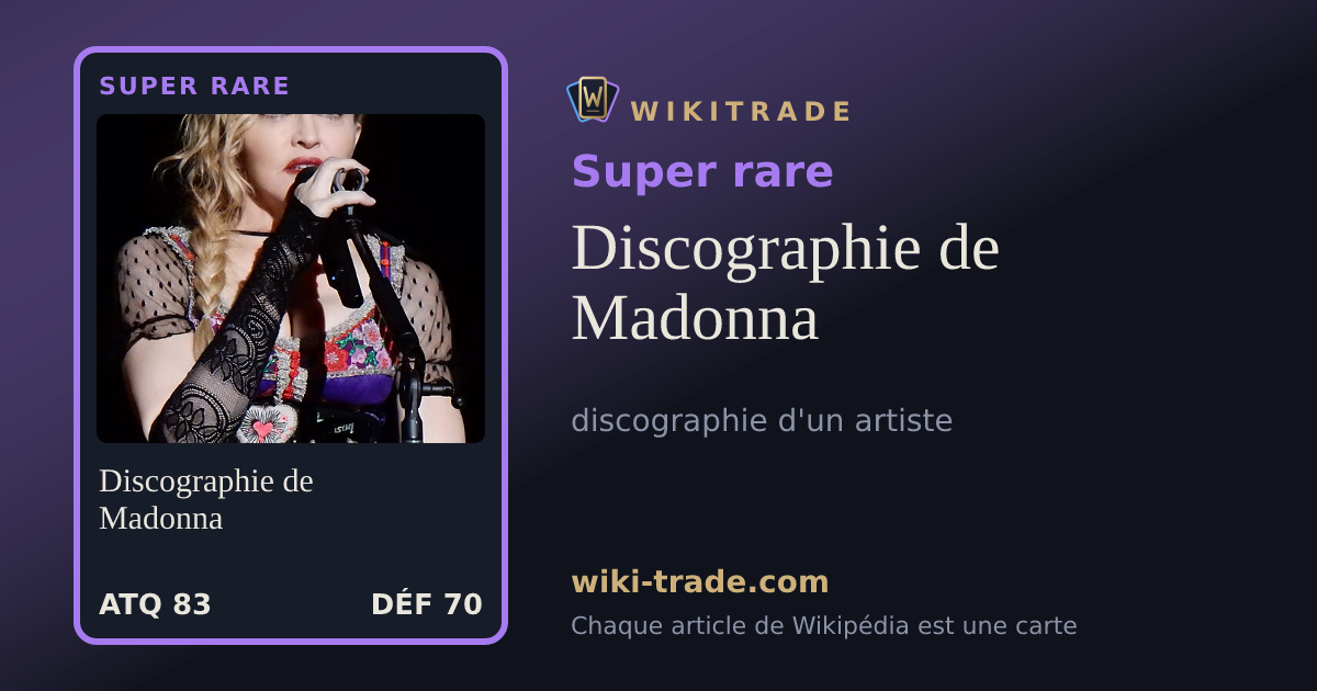 Discographie de Madonna — carte Super rare