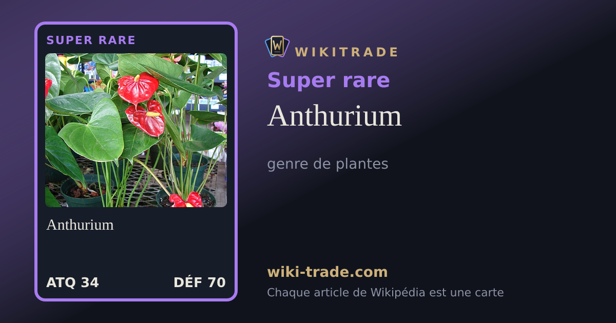 Anthurium — carte Super rare