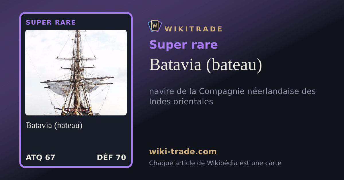 Batavia (bateau) — carte Super rare