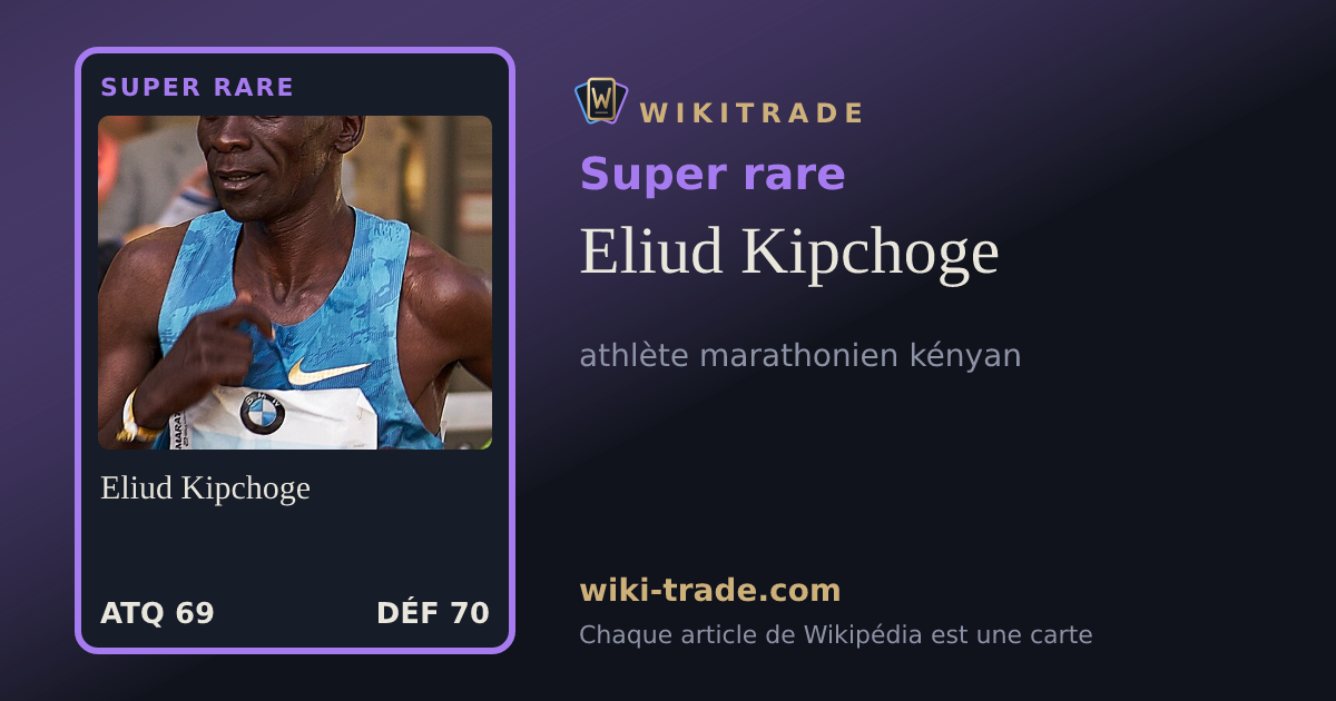 Eliud Kipchoge — carte Super rare