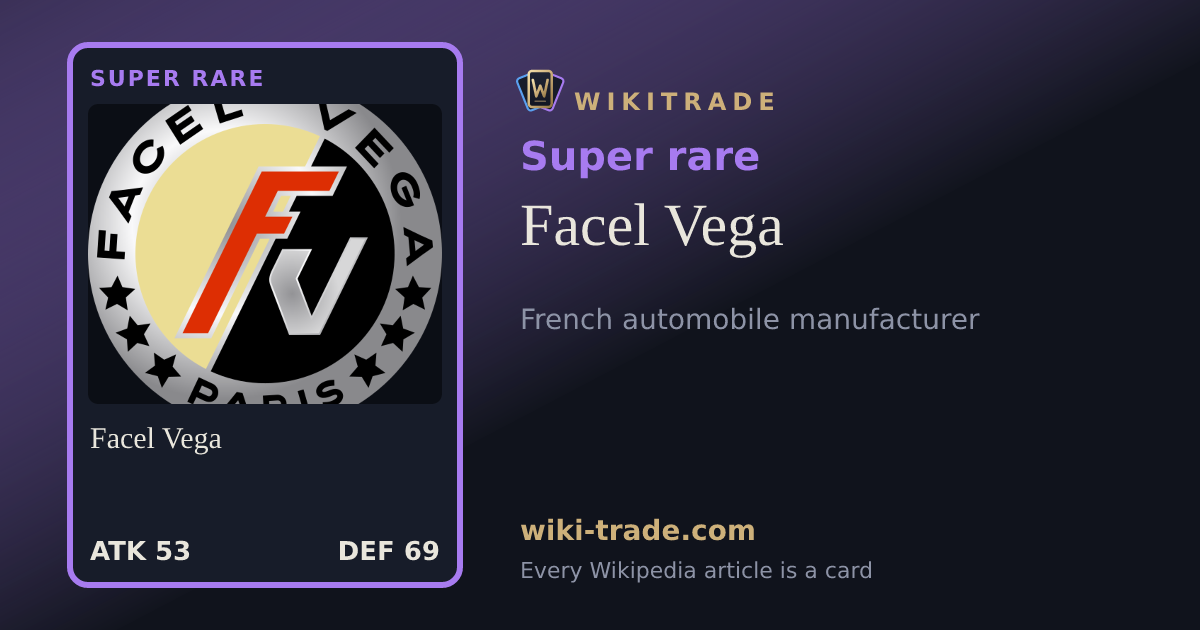 Facel Vega — Super rare card