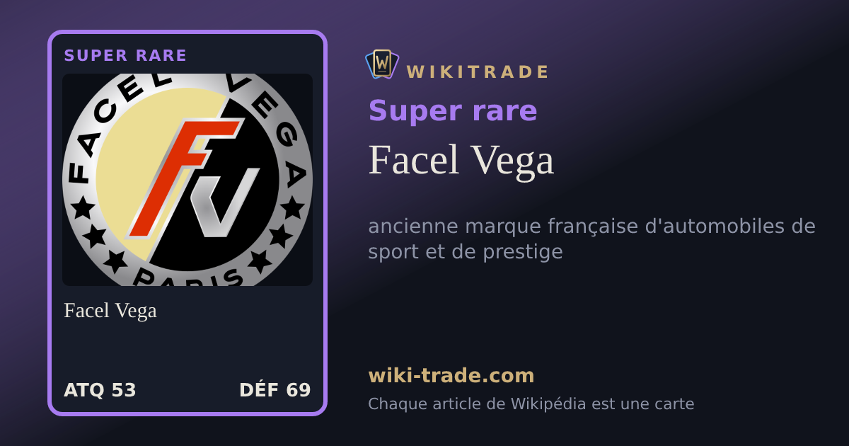 Facel Vega — carte Super rare