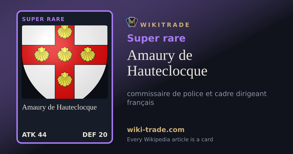 Amaury de Hauteclocque — Super rare card