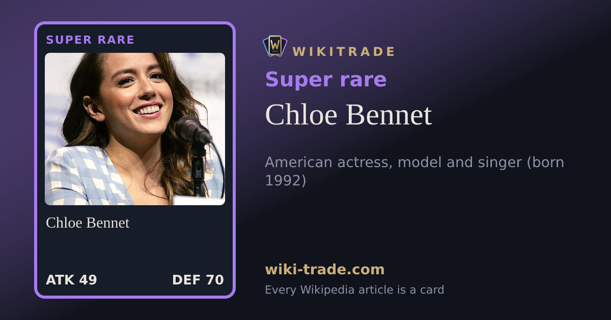 Chloe Bennet — Super rare card