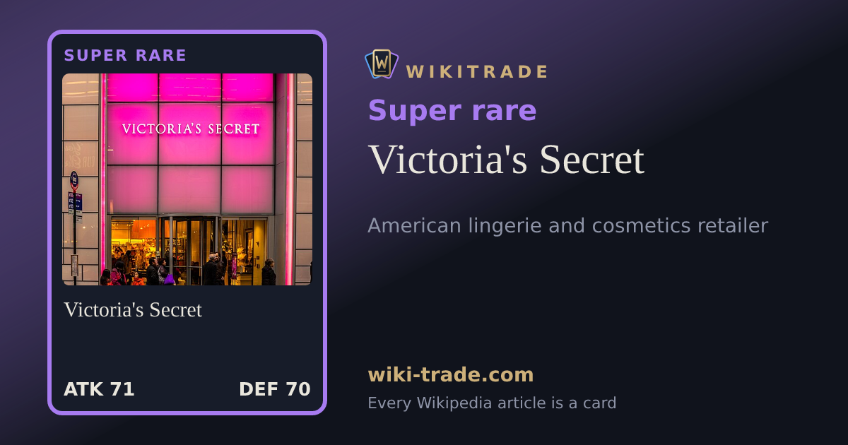 Victoria's Secret — Super rare card